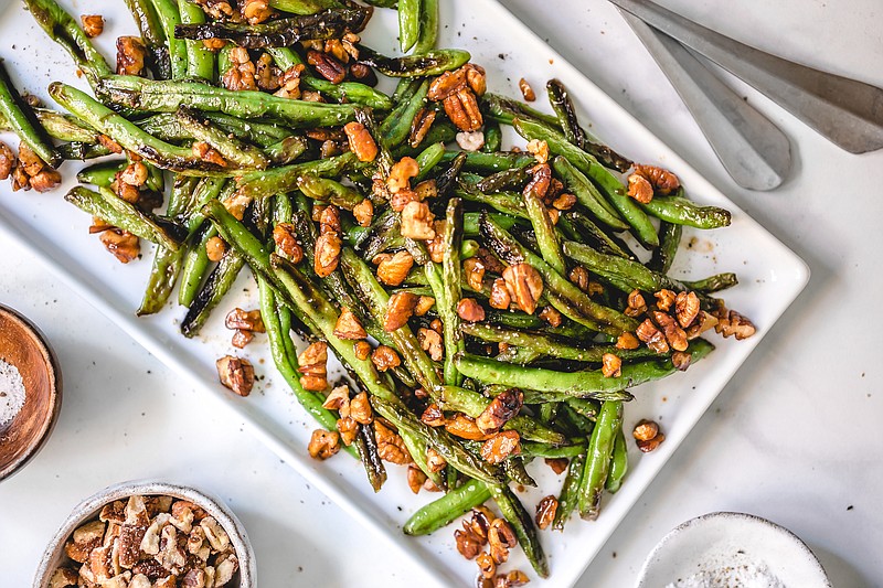 Charred Sesame Pecan Green Beans (Courtesy of American Pecans)