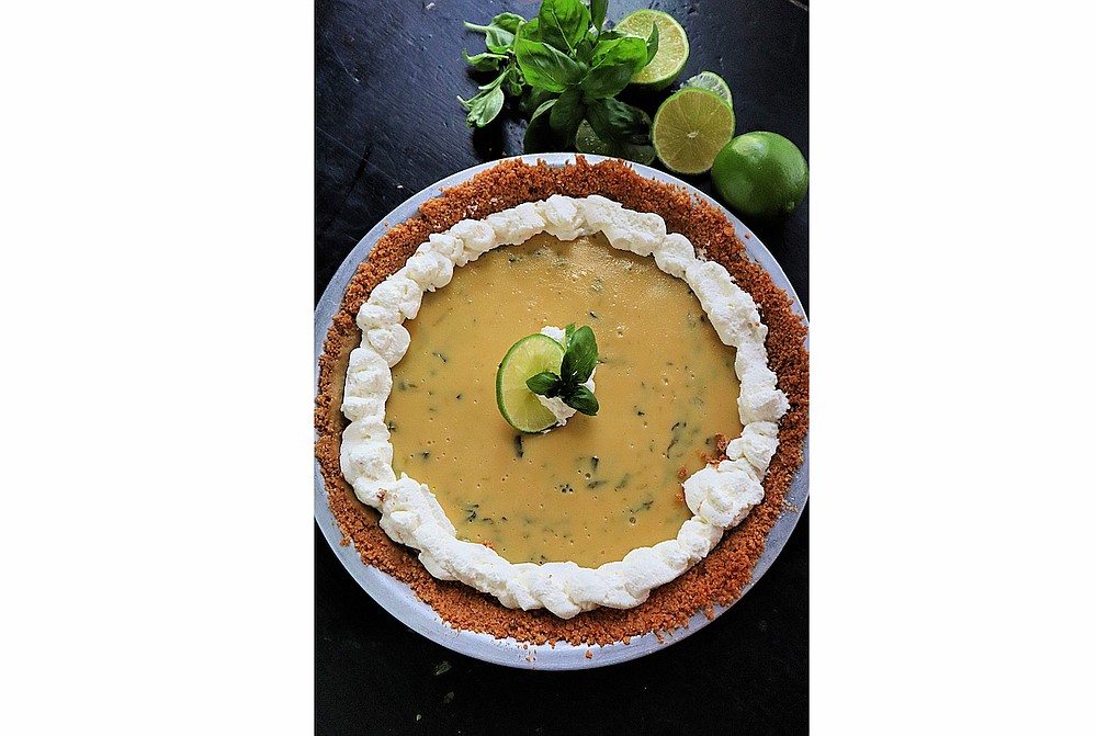 Basil-Kissed Lime Pie (TNS/Pittsburgh Post-Gazette/Gretchen McKay)