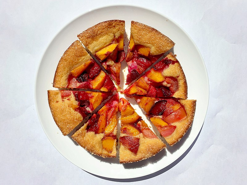 Yeasted Breakfast Cake With Peaches and Plums
 (Ben Mims/Los Angeles Times/TNS)