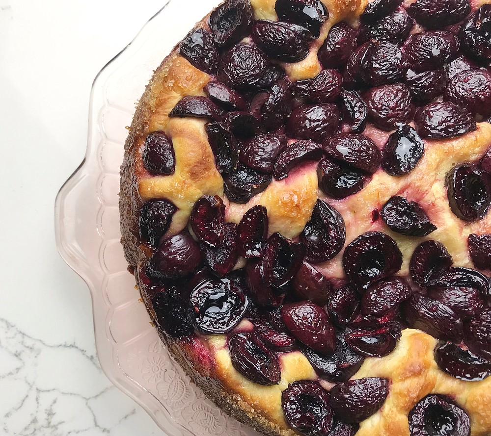 Yeasted Breakfast Cake With Cherries (Arkansas Democrat-Gazette/Kelly Brant)
