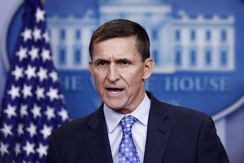 In this Feb. 1, 2017 file photo, former National Security Adviser Michael Flynn speaks during the daily news briefing at the White House, in Washington.  
 (AP Photo/Carolyn Kaster)