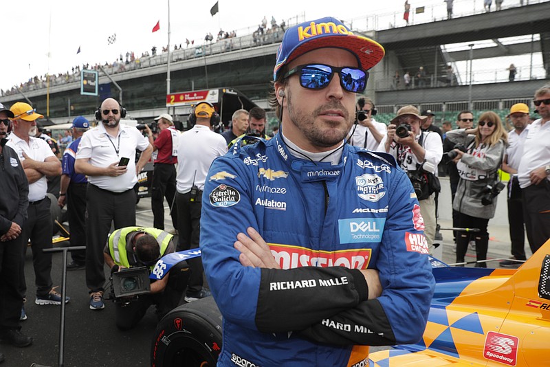 Fernando Alonso, of Spain, prepares to drive on May 19, 2019, during qualifications for the Indianapolis 500 IndyCar auto race at Indianapolis Motor Speedway, in Indianapolis, Ind. Alonso feels far better about his chances to close out motorsports' version of the Triple Crown in 2020. The Spaniard will race for Arrow McLaren SP in the Indianapolis 500 in May and believes the organization is prepared. - Photo by Michael Conroy of The Associated Press