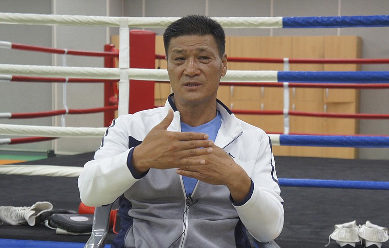 Former Olympic gold medalist Park Si-hun speaks during a July 21 interview on Jeju Island, South Korea. The last South Korean boxer to win an Olympic gold has spent the past 32 years wishing it was a silver. Park's 3-2 decision win over Roy Jones Jr. in the light-middleweight final at the 1988 Seoul Olympics remains one of the controversial moments in boxing history. Jones had seemed to dominate. - Photo by Kim Tong-hyung of The Associated Press
