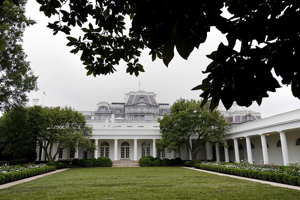 A view of the restored Rose Garden is seen at the White House in Washington, Saturday, Aug. 22, 2020. First Lady Melania Trump will deliver her Republican National Convention speech Tuesday night from the garden, famous for its close proximity to the Oval Office. The three weeks of work on the garden, which was done in the spirit of its original 1962 design, were showcased to reporters on Saturday. (AP Photo/Susan Walsh)