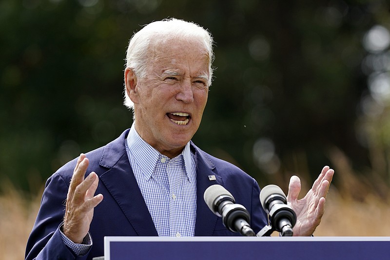 Democratic presidential candidate and former Vice President Joe Biden speaks about climate change and wildfires affecting western states, Monday, Sept. 14, 2020, in Wilmington, Del. (AP Photo/Patrick Semansky) story.lead_photo.caption