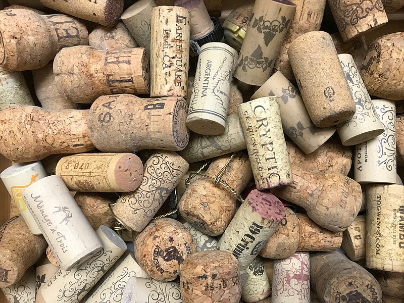 May your wine knowledge not be as dusty as these wine corks. (Arkansas Democrat-Gazette/Kelly Brant)