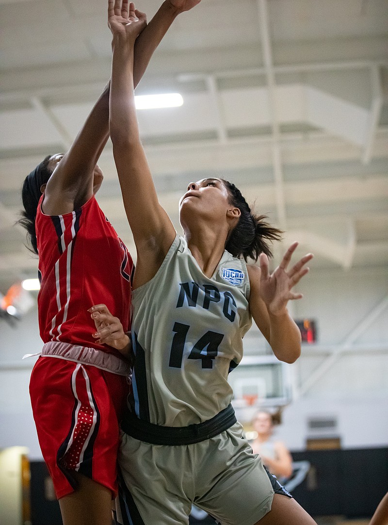 Nya Moody goes up for a shot during a Dec. 6, 2019, game against Arlington Baptist. Moody recently accepted a Division I offer to play basketball at Tarleton State University in Stephenville, Texas. - Photo courtesy of Aaron Brewer