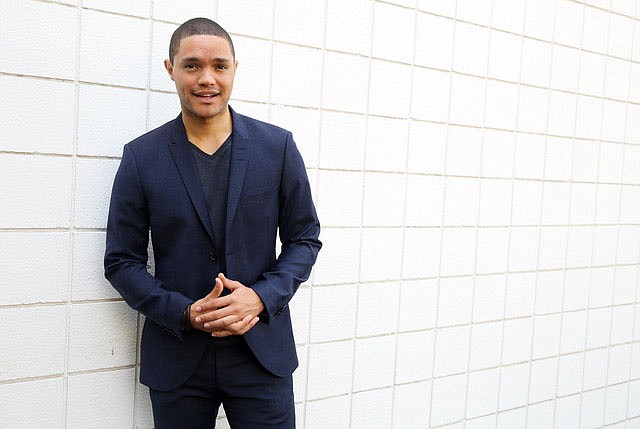 FILE - In this July 29, 2015 file photo, Trevor Noah, host of the new "The Daily Show with Trevor Noah," poses for a portrait in Beverly Hills, Calif.  The show will premiere on Monday, Sept. 28, on Comedy Central.  (Photo by Matt Sayles/Invision/AP, File)