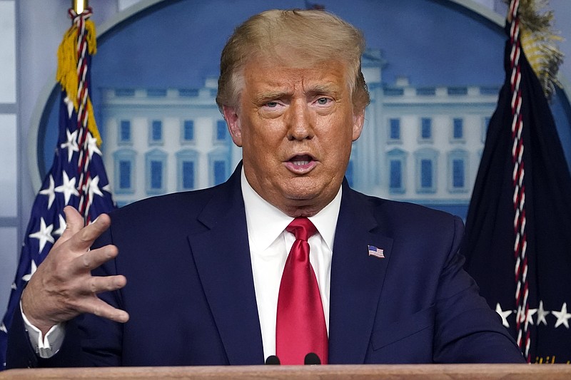 President Donald Trump speaks during a news conference at the White House, Wednesday, Sept. 16, 2020, in Washington.