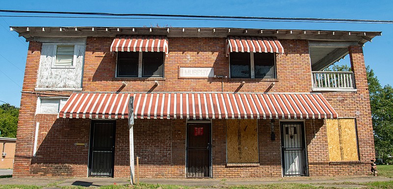 The Murphy Jeffries Building at 2901-2903 S. Martin Luther King Jr. Blvd. was constructed in 1925.
(Arkansas Democrat-Gazette/Cary Jenkins)