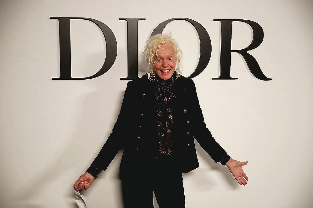 German photographer Ellen von Unwerth poses before Dior's Spring-Summer 2021 fashion collection Tuesday, Sept. 29, 2020 before the show during the Paris fashion week. (AP Photo/Francois Mori)