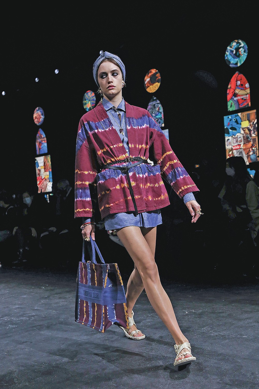 A model wears a creation for Dior's Spring-Summer 2021 fashion collection, Tuesday, Sept. 29, 2020, during Paris fashion week. (Photo by Vianney Le Caer/Invision/AP)