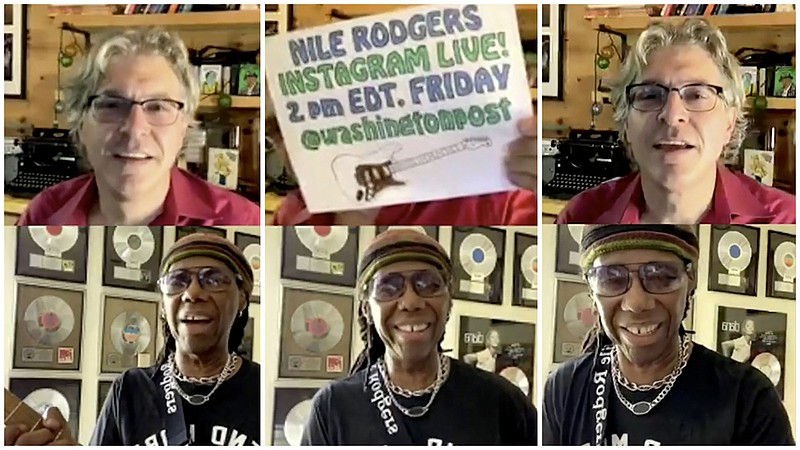 Geoff Edgers and Nile Rodgers chatted on Instagram Live on Sept. 11. MUST CREDIT: The Washington Post