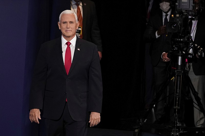 Vice President Mike Pence arrives for the vice presidential debate Wednesday, Oct. 7, 2020, at Kingsbury Hall on the campus of the University of Utah in Salt Lake City. (AP Photo/Morry Gash, Pool)