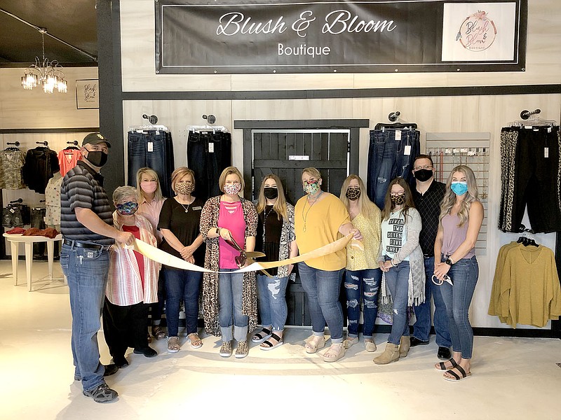 SUBMITTED PHOTO
Prairie Grove Area Chamber of Commerce recently held a ribbon cutting Blush & Bloom Boutique in Prairie Grove.