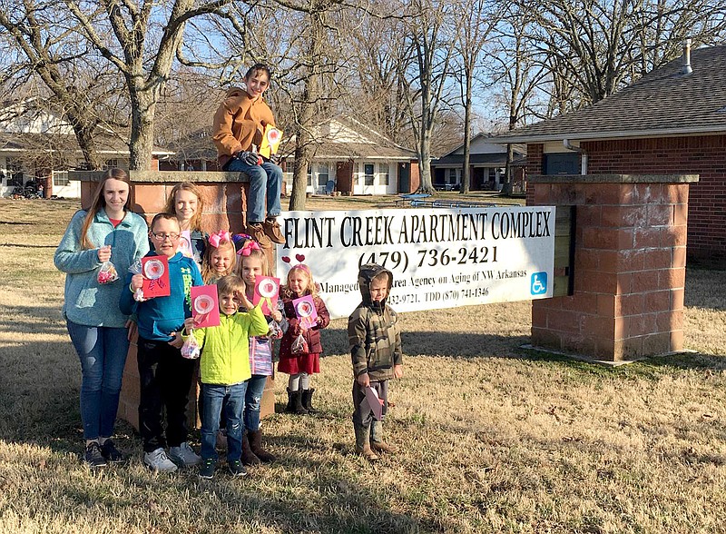 SUBMITTED
Members of Bloomfiled 4-H made and delivered Valentine Day greetings to residents of the Flint Creek Apartments last February.