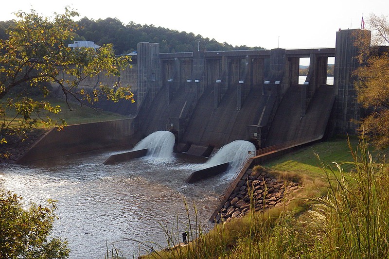 River Road Park is situated at the base of Nimrod Dam, just south of Plainview. - Photo by Corbet Deary of The Sentinel-Record