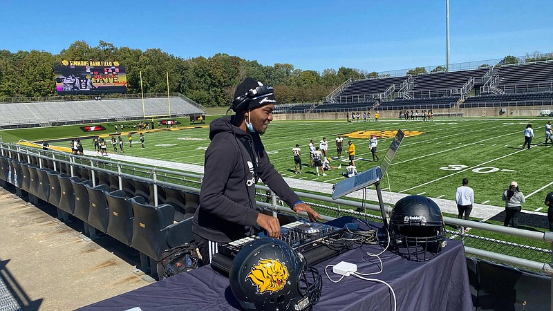 DJ Chris Cross mixes the latest hits during the University of Arkansas-Pine Bluff's virtual tailgate party held on Saturday, October 17, which streamed live on UAPB TV via Youtube. (Special to the Commercial)