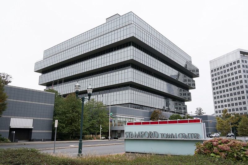 This Wednesday, Oct. 21, 2020 photo shows Purdue Pharma headquarters in Stamford, Conn.  The Justice Department says  on Wednesday, Purdue Pharma, the company that makes OxyContin, will plead guilty to three federal criminal charges as part of a settlement of more than $8 billion. OxyContin is the powerful prescription painkiller that experts say helped touch off an opioid epidemic. (AP Photo/Mark Lennihan)