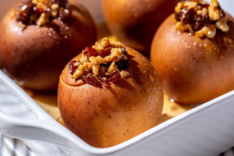 Walnut and Date-Stuffed Baked Apples (The Washington Post/Laura Chase de Formigny)