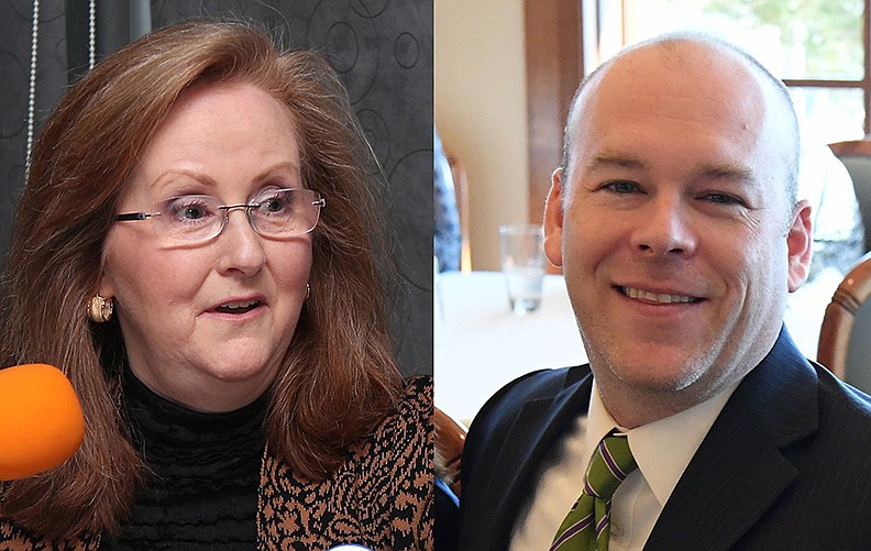 Cecilia Dyer, left, and Circuit Judge Wade Naramore. - File photo combination by The Sentinel-Record