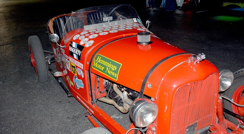 Marc Hayot/Herald-Leader Richard "Big O" Barnett of Gravette presented a 1932 Ford Model A. The vehicle was rebuilt to be a race car in the 1940s, spent time as an exhibit  at the Auto and Farm Museum and placed for best time in the Great Race eight times in 2012 and 18 times 2013, according to Barnett. The Great Race is a timed auto race for antique vehicles, Barnett said. The race has been held annually since 1983 except for 2020 when it was postponed to 2021 due to the coronavirus pandemic, according to greatrace.com. The 2021 route will start in San Antonio, Texas to Greenville, S.C. the website states.