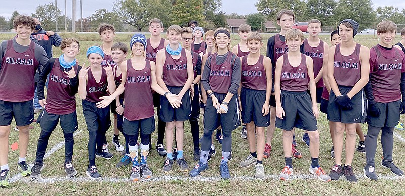 Photo submitted
The Siloam Springs junior high boys finished fourth Tuesday at the 5A-West Conference Cross Country Meet in Vilonia.