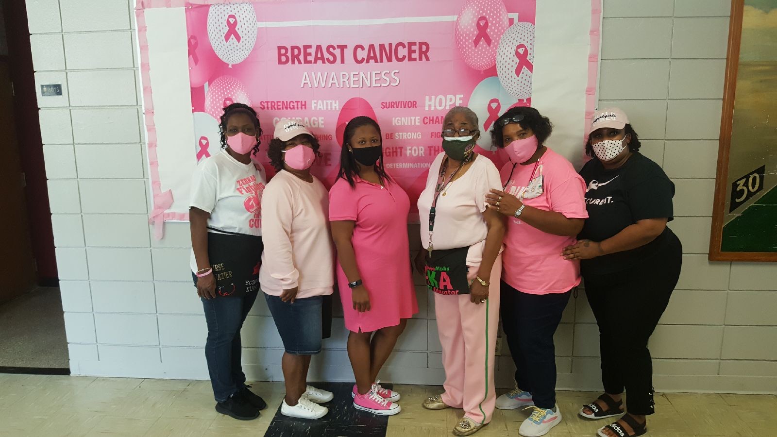 Local school wears pink, walks for breast cancer