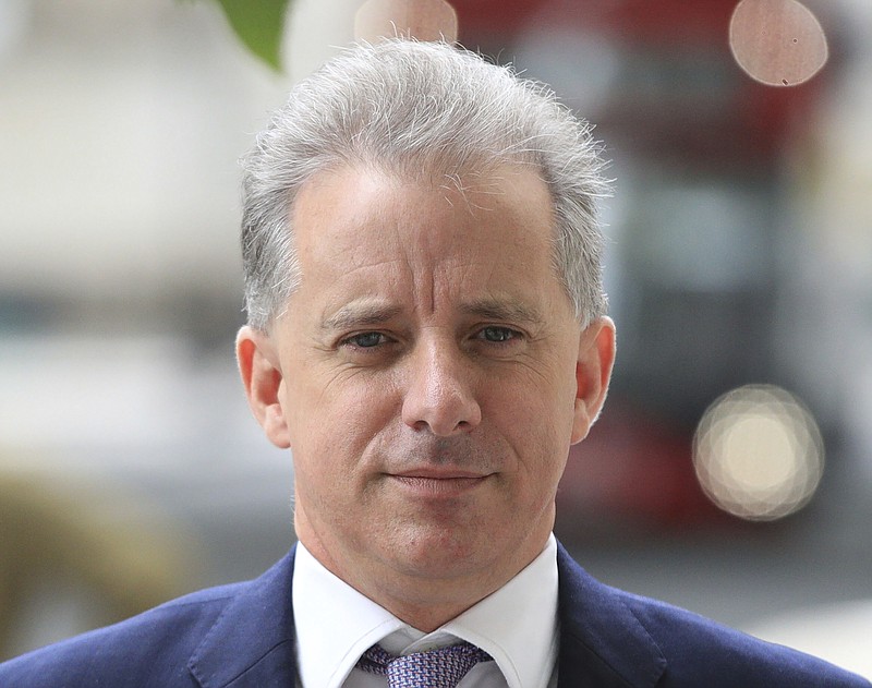 FILE - In this file photo dated July 24, 2020, showing former British intelligence officer Christopher Steele in London. Britain’s High Court on Friday Oct. 30, 2020, has dismissed a libel claim by Russian Tech entrepreneur Aleksej Gubarev against Christopher Steele, the author of a report on U.S. President Donald Trump’s alleged links to Russia. (Aaron Chown/PA FILE via AP) story.lead_photo.caption