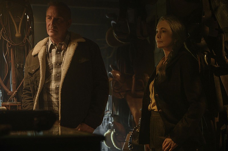 In this image released by Focus Features, Diane Lane, right, and Kevin Costner appear in a scene from "Let Him Go." - Kimberley French/Focus Features via AP