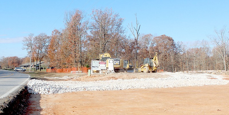 Keith Bryant/The Weekly Vista
The earthwork for a rebuilt Fire Station 3 is underway. Fire Chief Steve Sims said he expects to open the station next year and hopes to get it finished in time for a July opening.