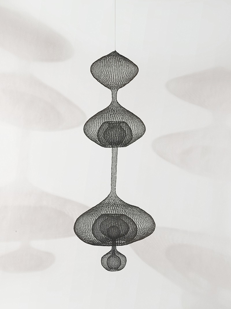 Untitled (S.028, Hanging Four-Lobed Continuous Form within a Form) by Ruth Asawa is shown in this photo. (Courtesy photo -- Crystal Bridges Museum of American Art)