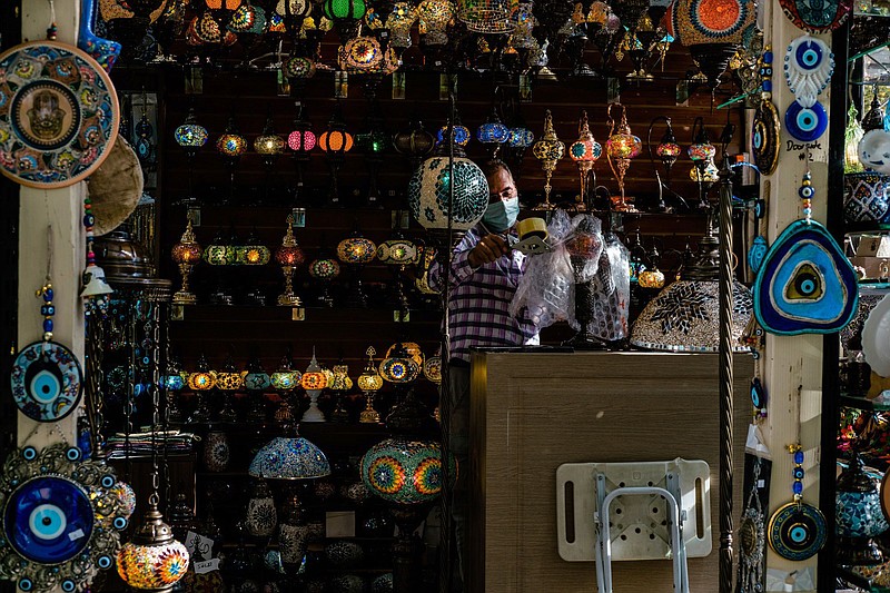 A holiday shop in Bryant Park in New York on Nov. 10, 2020.
(Bloomberg photo/Gabriela Bhaskar)