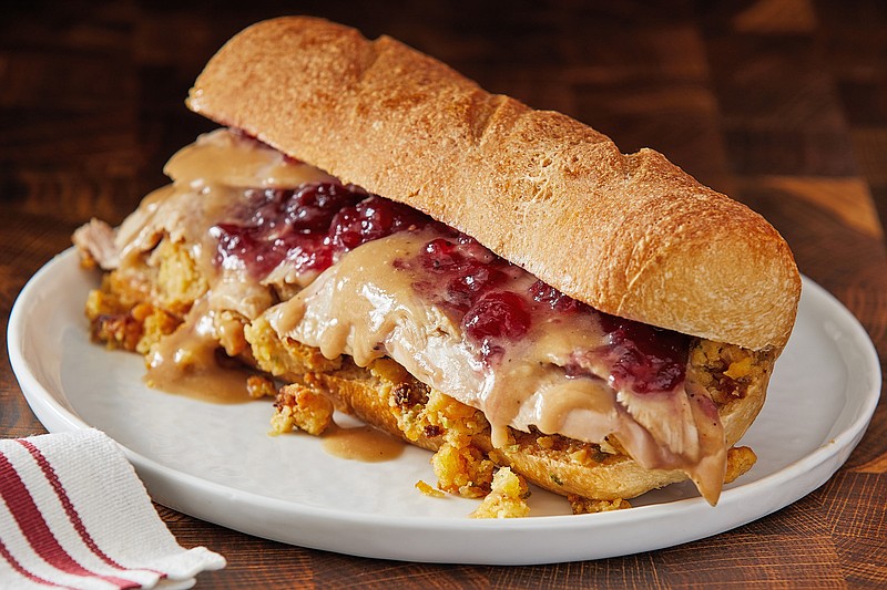 Thanksgiving Leftovers Turkey Po' Boy (Tom McCorkle for The Washington Post)