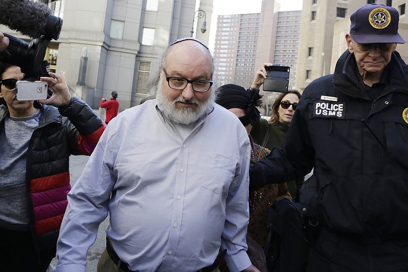 Convicted spy Jonathan Pollard leaves a federal courthouse in New York Friday, Nov. 20, 2015. Israeli Prime Minister Benjamin Netanyahu has phoned Pollard, the former U.S. Navy analyst convicted of spying for Israel in the 1980s. In call Tuesday, Nov. 24, 2020 Netanyahu told Pollard that “we're waiting for you.” The U.S. Justice Department announced last Friday that Pollard had completed his parole, clearing the way for him to move to Israel 35 years after he was arrested. (AP Photo/Mark Lennihan)