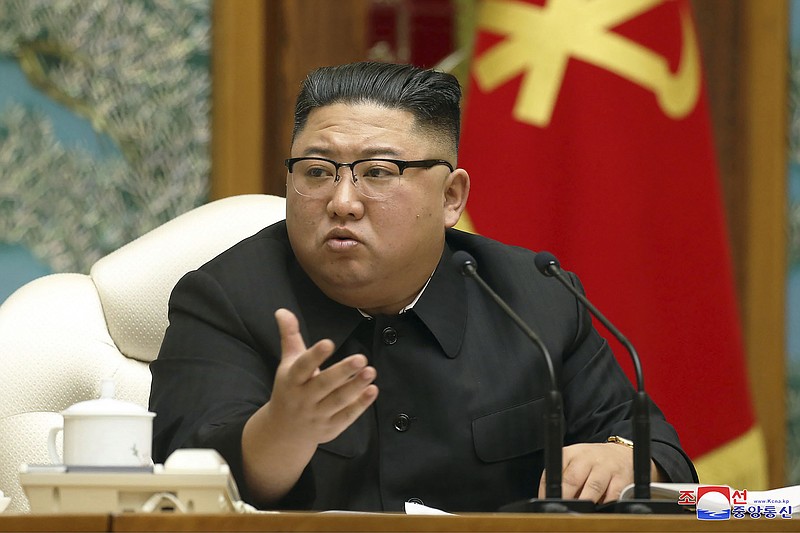 In this Nov. 15, 2020, file photo provided by the North Korean government, North Korean leader Kim Jong Un attends a meeting of the ruling Workers' Party Politburo in Pyongyang, North Korea.
(Korean Central News Agency/Korea News Service via AP, File)