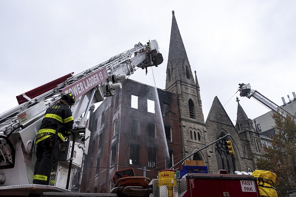 Fire guts historic church home to New York's Liberty Bell