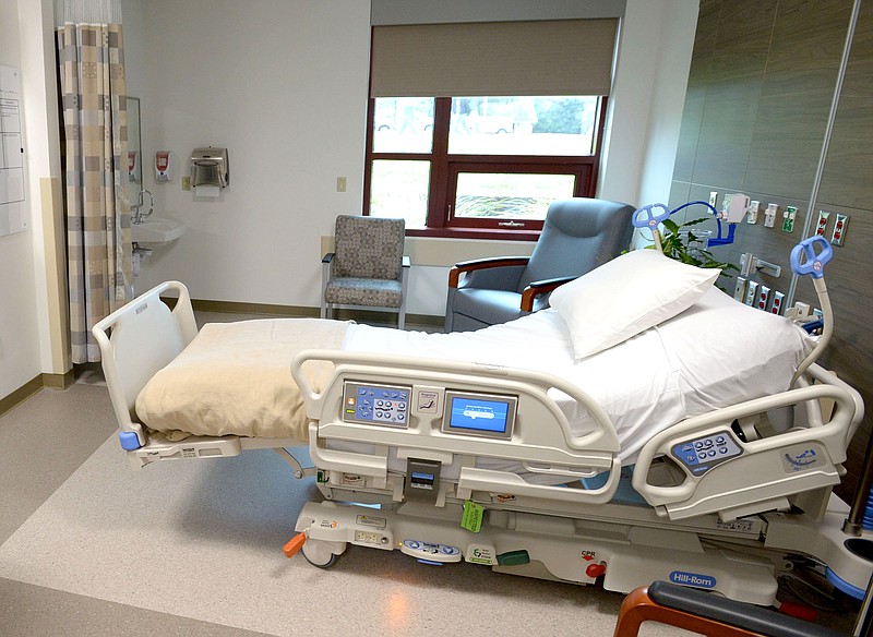 An empty patient room, Tuesday, Aug. 7, 2018, at the at Washington Regional Medical Center campus in Fayetteville. (NWA Democrat-Gazette File Photo/ANDY SHUPE)