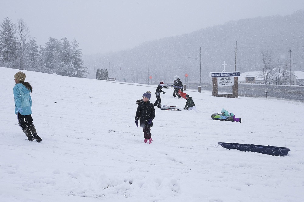 Snowfall in Northwest Arkansas