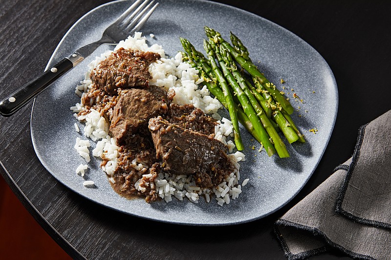 One-Pan Steak Tips With Rosemary-Pepper Sauce (For The Washington Post/Tom McCorkle)