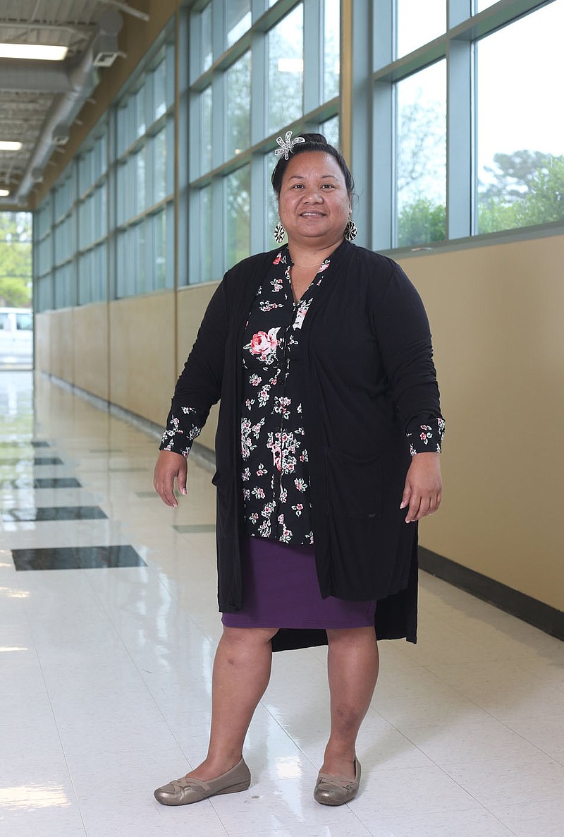 NWA Democrat-Gazette/DAVID GOTTSCHALK Melisa Laelan, director and founder of the Arkansas Coalition of Marshallese,  Wednesday, April 29, 2019, at the Center for Non Profits in Springdale.