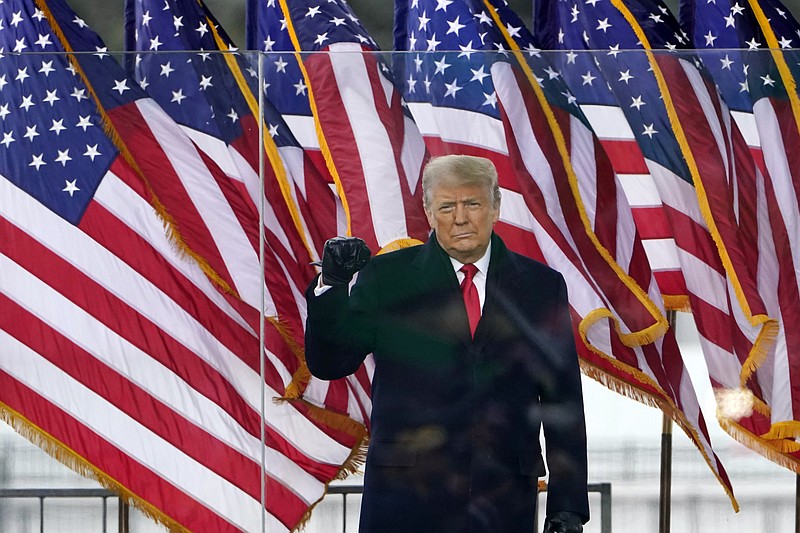 President Donald Trump addresses supporters Jan 6.
(AP Photo/Jacquelyn Martin)
