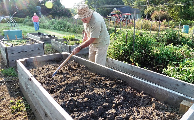 Compost and other soil amendments can be mixed into a raised bed before planting. (Special to the Democrat-Gazette/Janet B. Carson)