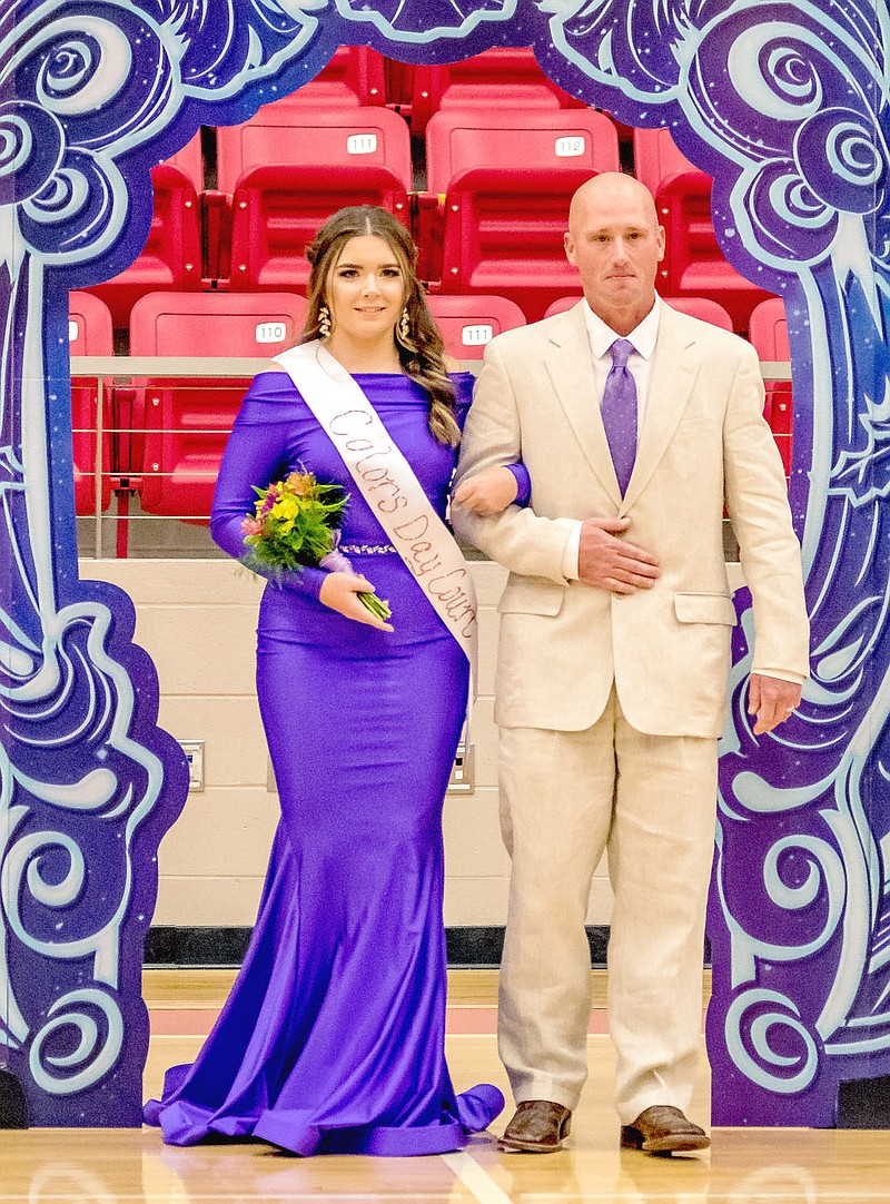 Whitney Leonard special to the Enterprise-Leader/Farmington sophomore maid Abianne Combs, daughter of Jason and Kelly Combs, escorted by her dad.