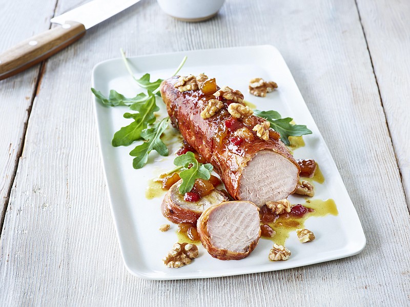 Prosciutto-Wrapped Pork With Walnuts (Courtesy of California Walnuts)