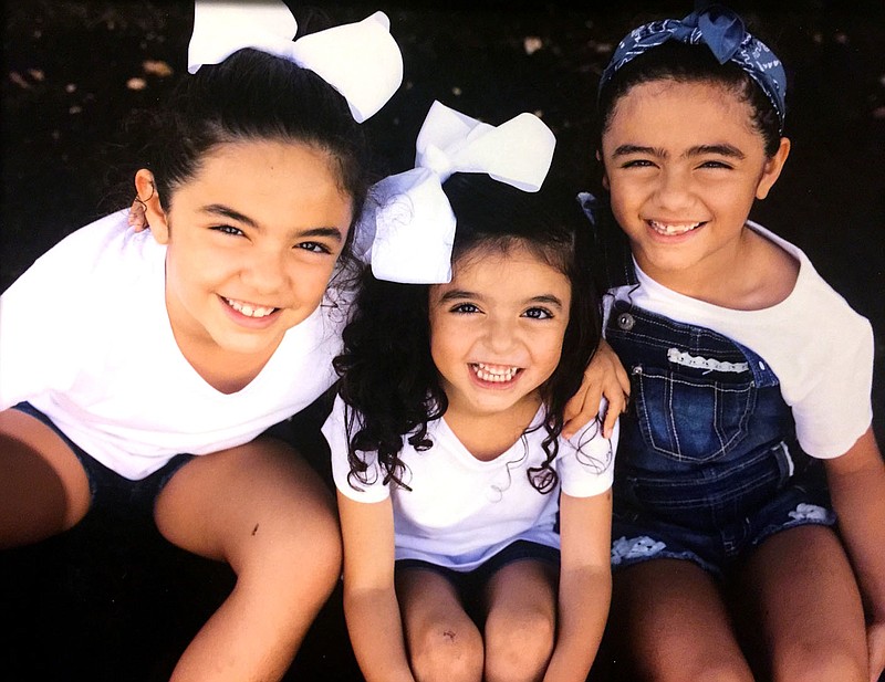 Photo submitted
Zoé Zubiate (center) is missing her sisters Miah (left) and Azul (right) while she waits for a heart and liver transplant at St. Louis Children's Hospital.