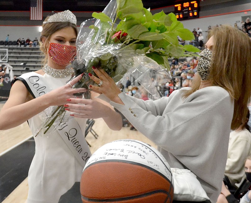 Christina Kasper crowned her daughter, Tiffany Hyman, as Colors Day queen Friday, Jan. 15, 2021.
