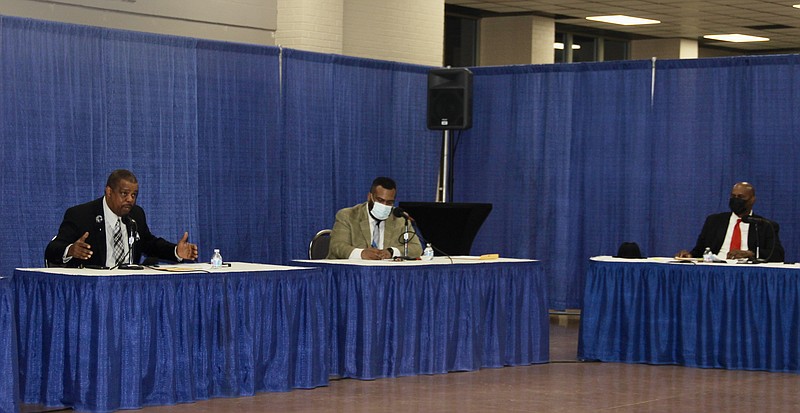 Alderman Ivan Whitfield (left) says he owns property where tenants are close to eviction. (Pine Bluff Commercial/Eplunus Colvin)