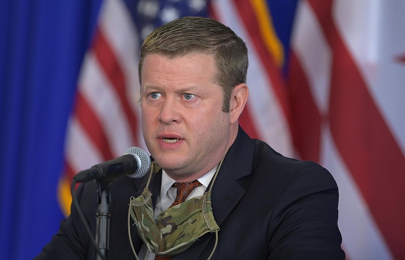 Secretary of the Army Ryan McCarthy speaks at news conference in Washington, D.C., on Jan. 7. (Washington Post /John McDonnell)