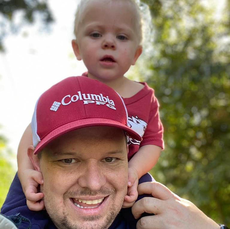 James Bryan plays with his 2-year-old son, Thomas. (Courtesy Photo/James Bryan)